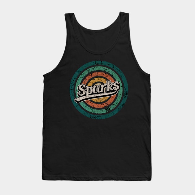 Sparks // Retro Circle Crack Vintage Tank Top by People Mask